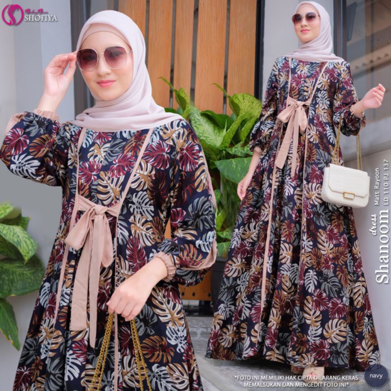 [BARU] SHANOOM DRESS BY SHOFIYA BAJU GAMIS WANITA MUSLIM LD 110