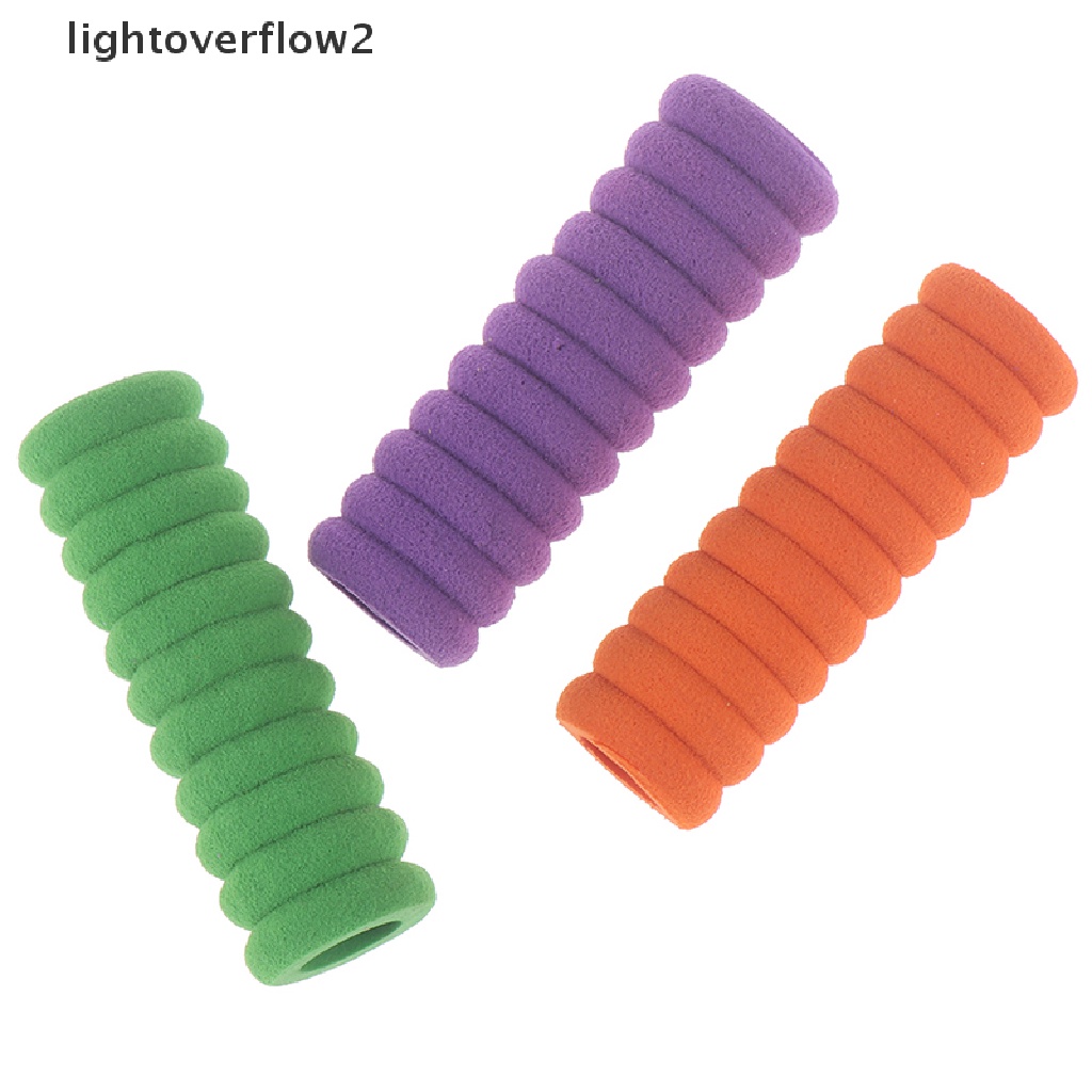 (lightoverflow2) 10pcs Grip Pensil Bahan Busa Lembut Nyaman Untuk Menulis Anak