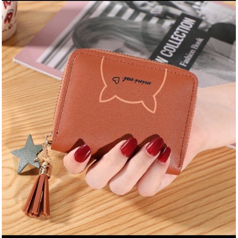 Dompet Kelly Belly Mini Doff Bahan Botega Lorena Dompet Wanita Forever Young-Mini Cat Brown