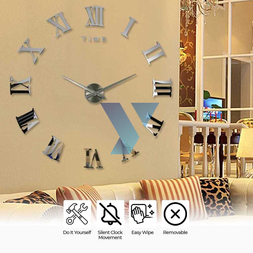 Taffware Jam Dinding Besar DIY Giant Wall Clock 90-100cm - DIY-106 ( Al-Yusi )