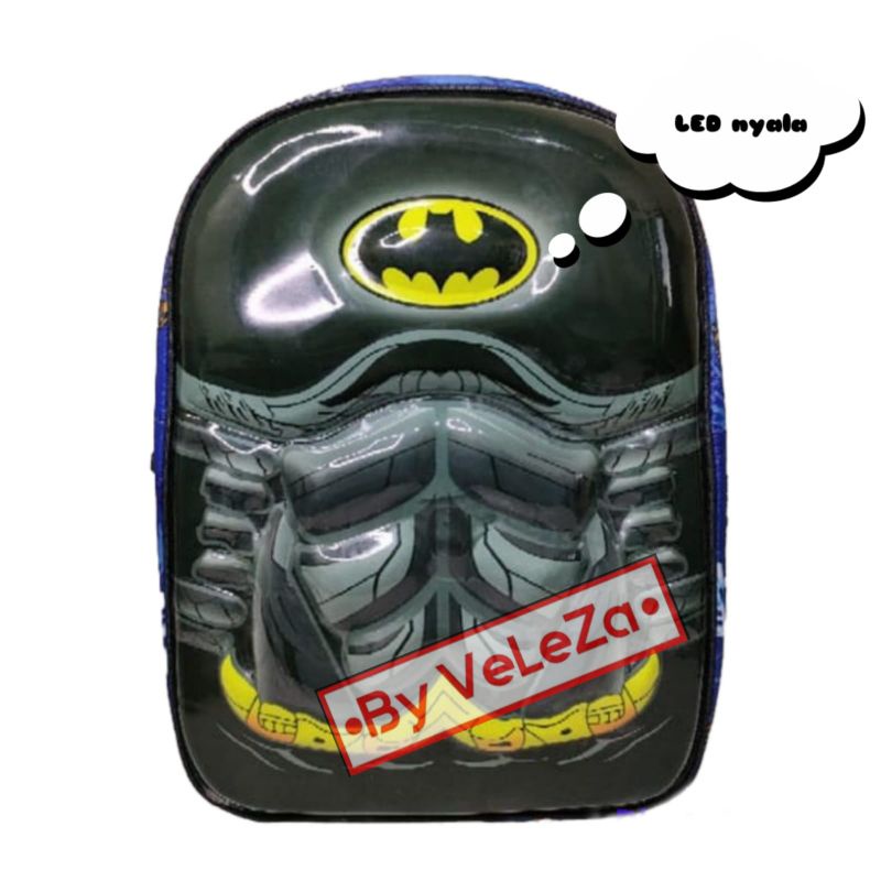 TAS RANSEL SEKOLAH SD SUPERHERO LED - TAS RANSEL ANAK - TAS ANAK