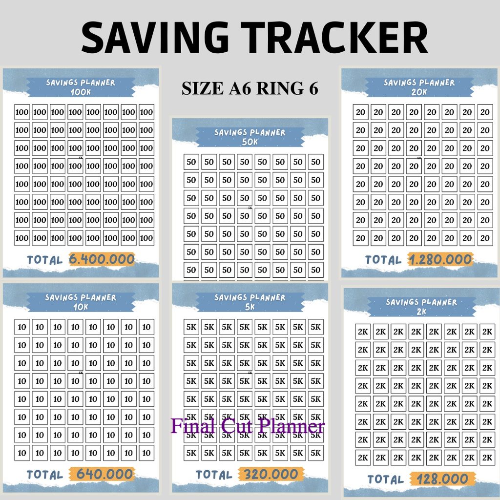 

Loose Leaf A6 - Saving Tracker By Monologprojects .