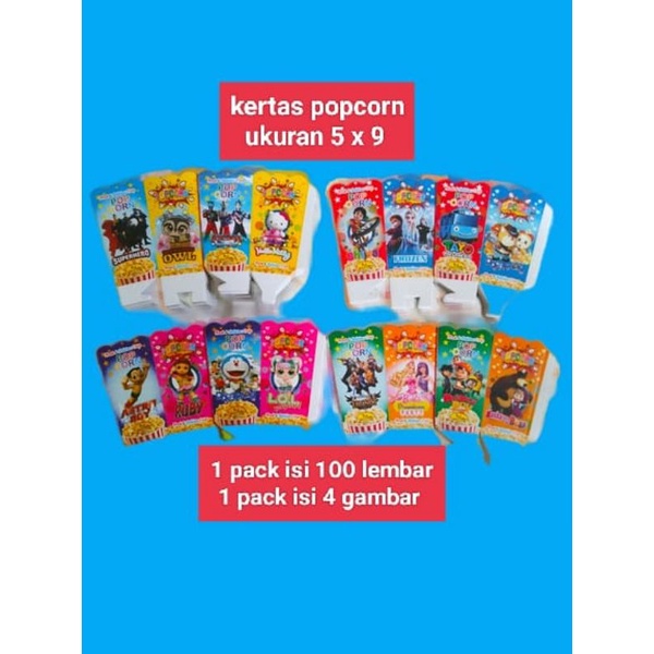 

kertas popcorn / kontak popcorn / ukuran 5 X 9