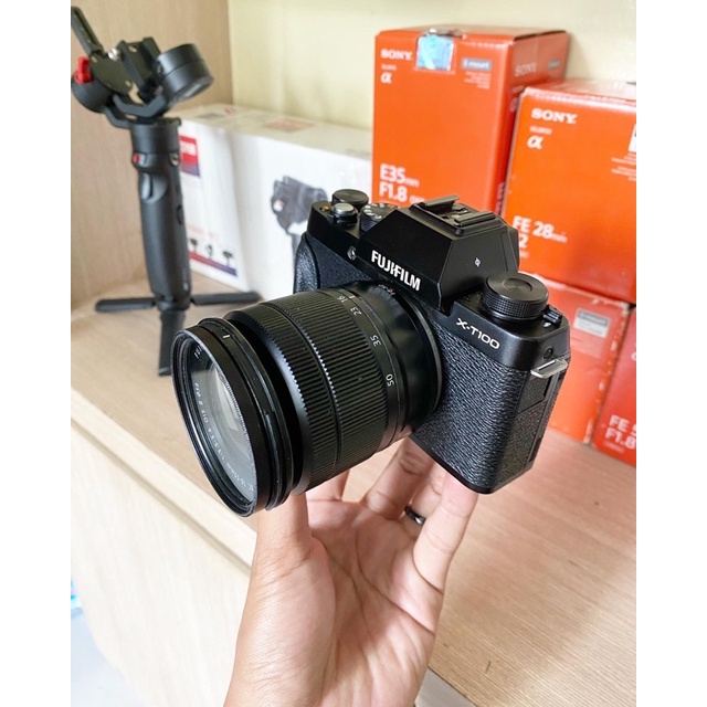 KAMERA MIRORLES FUJIFILM XT100 LENSA 16-50MM - KAMERA FUJIFILM TERMURAH - KAMERA FUJIFILM BEST SELLE