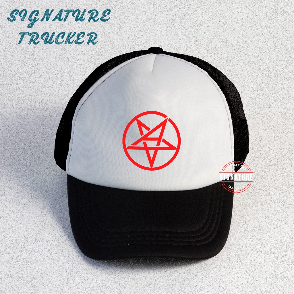 Anthrax | Trucker Hat Best Seller | Topi Pria | Topi | Trucker | Topi Band | Baseball | Band | Topi Jaring | Topi Sablon | Head Studio