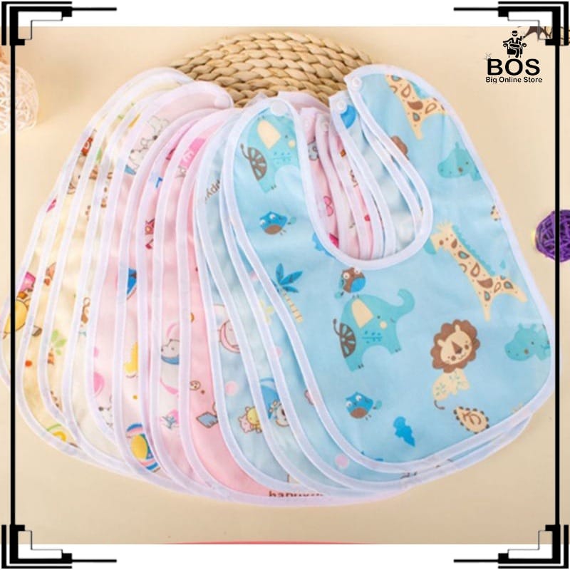 BOS-Celemek Bayi / Slaber Bayi / Celemek Makan Bayi / Slabber Bayi / Handuk Liur Bayi