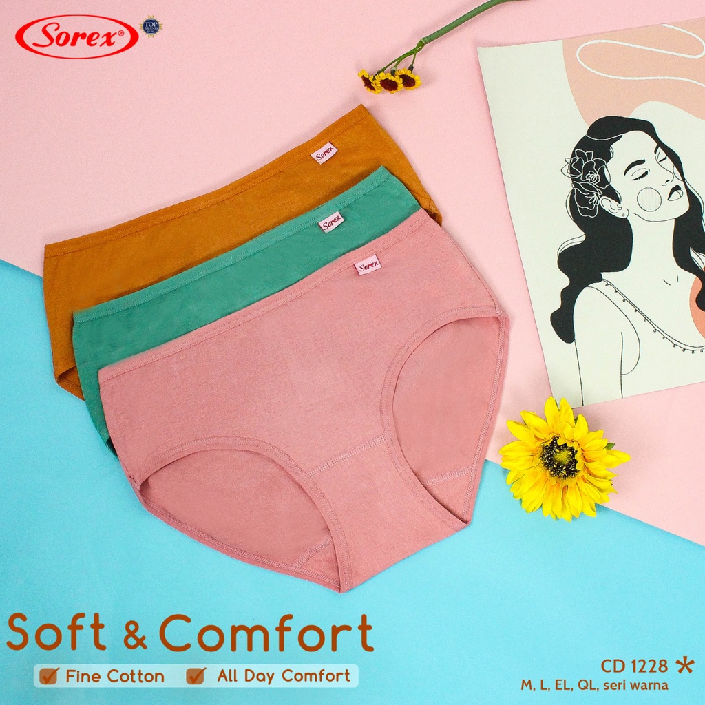 Celana dalam Midi Basic 1228 sorex wanita