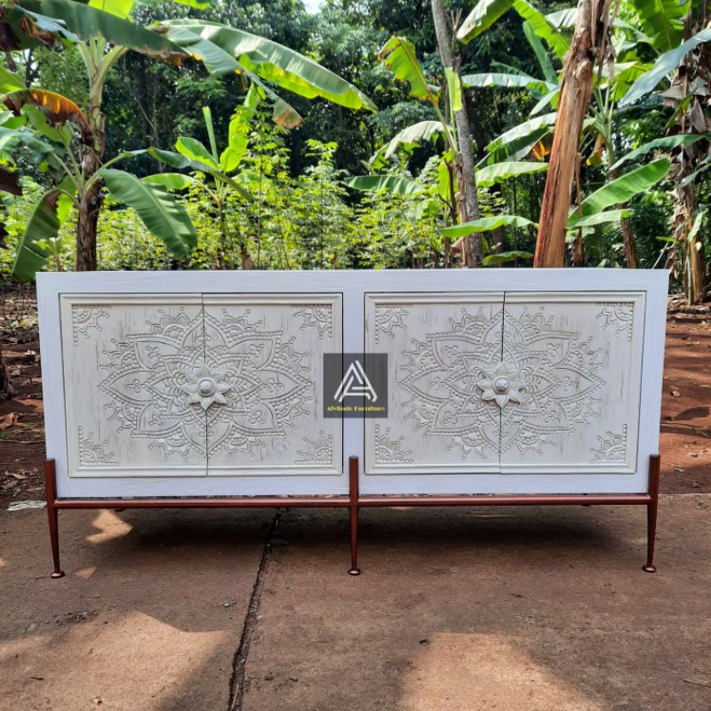 credenza table meja tv bufet kayu jati antik modern