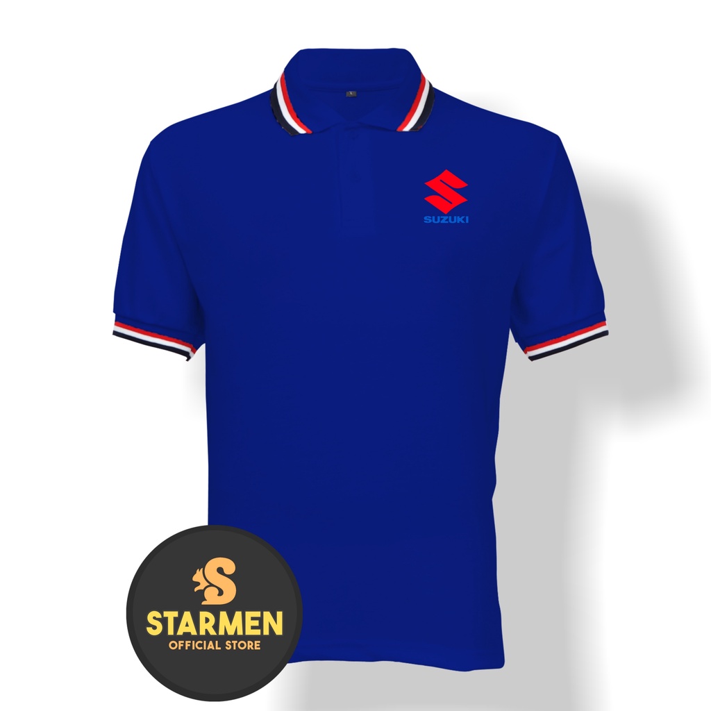 Kaos Polo Shirt Pria Kerah Logo SUZUKI