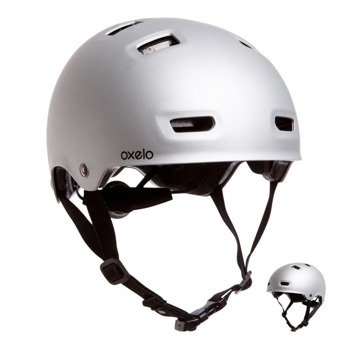 Skate Oxelo Helm Skate Mf500 Grey Decathlon - 8548126