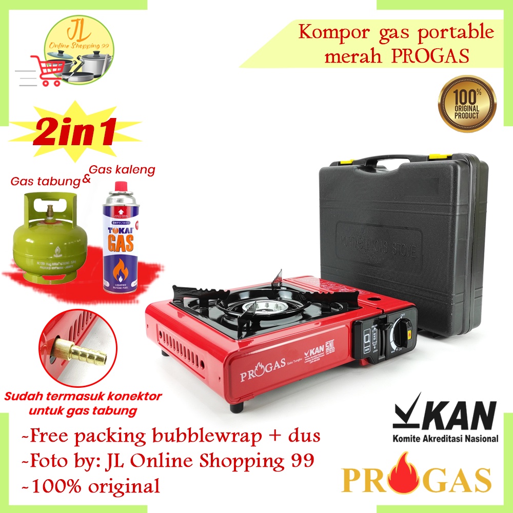 Kompor gas portable PROGAS  / kompor camping / kompor panggang serbaguna