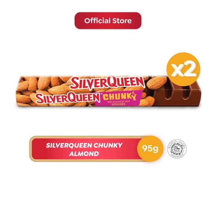 

Silverqueen Chunky Bar Almond 95 g - 2 pcs