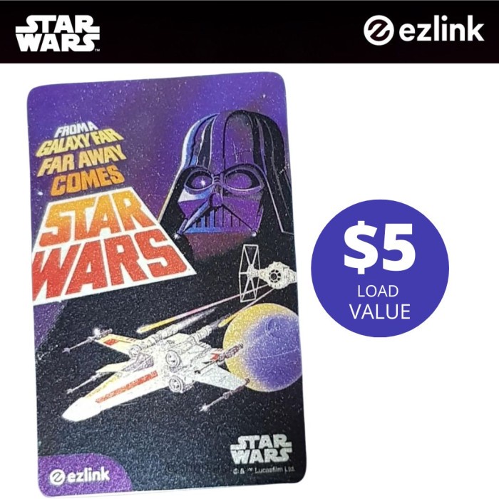 Disney Kartu Ezlink Singapura Custom EZ-Link Card Singapore MRT Kids - Star Wars