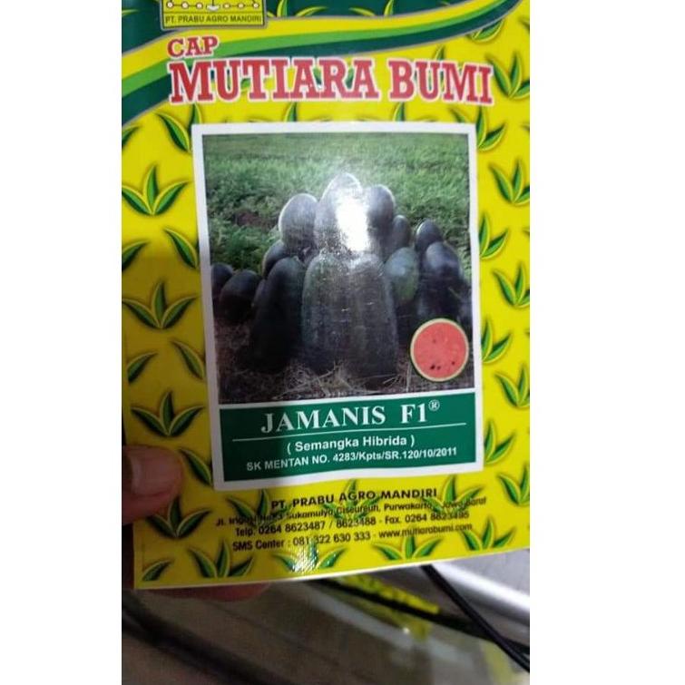 CWD.18Oc22q ▪ Benih Semangka Hibrida Jamanis F1 20gr || Inul Daging Merah Cap Mutiara Bumi