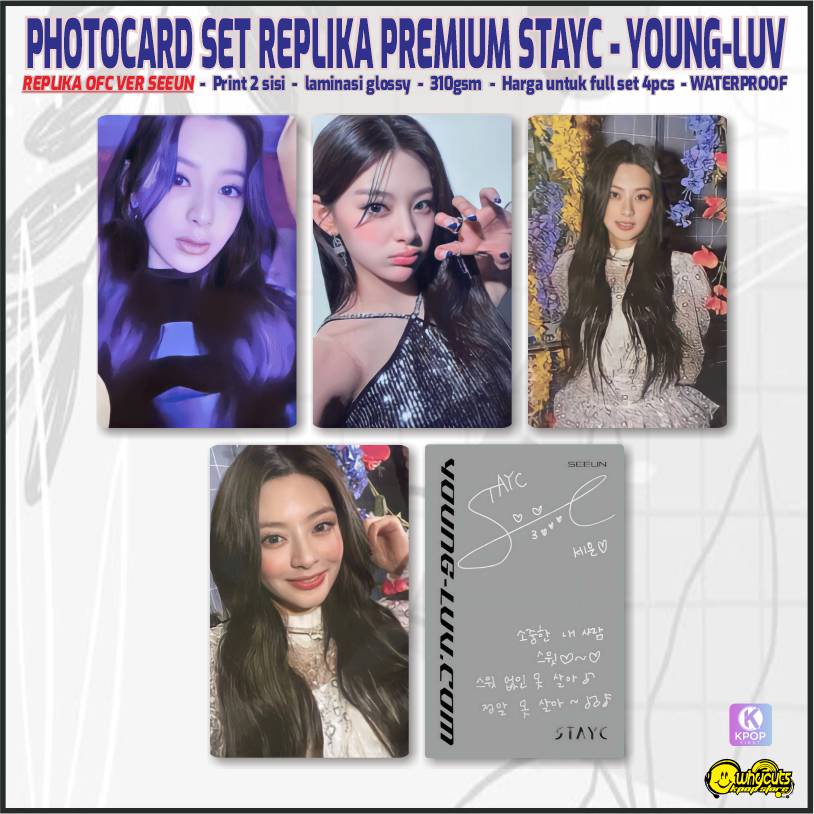 Photocard Set Replika Premium STAYC We Need Love &amp; young luv / Print 2 sisi laminasi glossy / anti iar