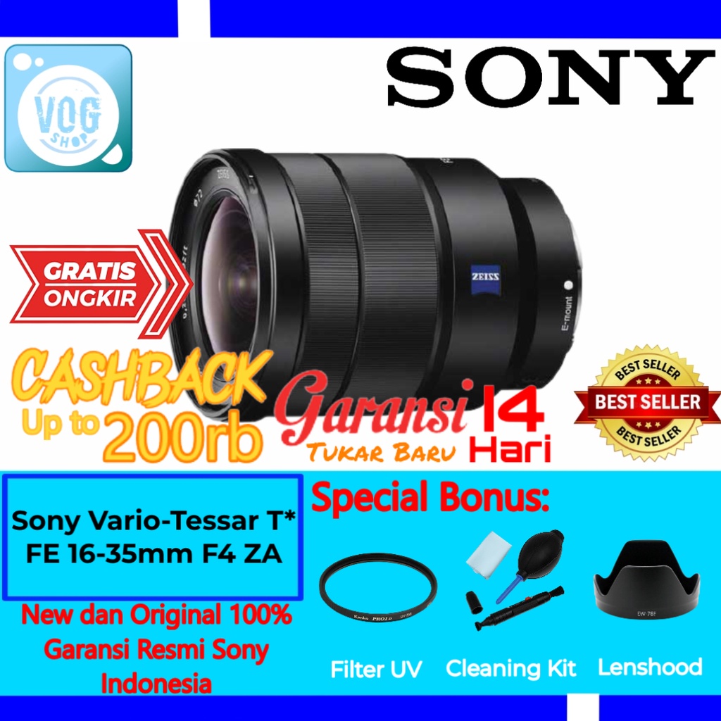 Lensa Sony Vario-Tessar FE 16-35mm F4 ZA - Sony FE 16-35mm ZA