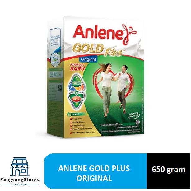 

[ COD ] Anlene Gold Plus Original Plain 650 gram Susu Dus