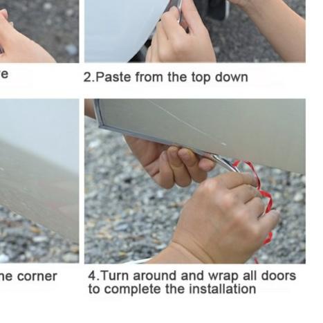 strip lis gloss karet pelindung pintu mobil anti gores door guard edge - Carbon