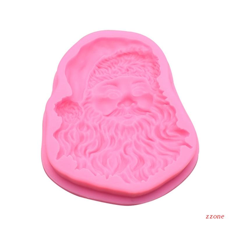 Cetakan Resin Epoksi Kue Handmade Bahan Silikon Desain Santa Claus Untuk Dekorasi Rumah