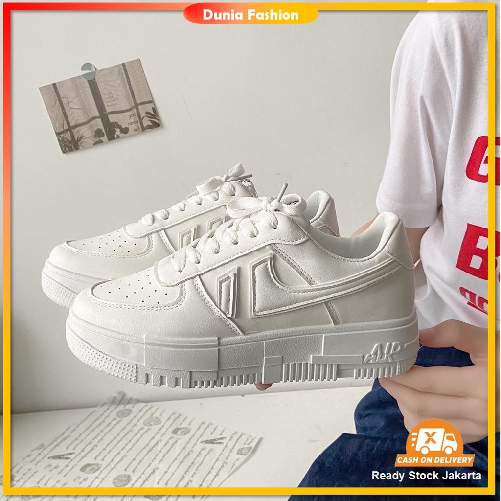[DUNIA FASHION] Sepatu Wanita Sepatu Sekolah Hitam Putih Import Premium Quality DF 603