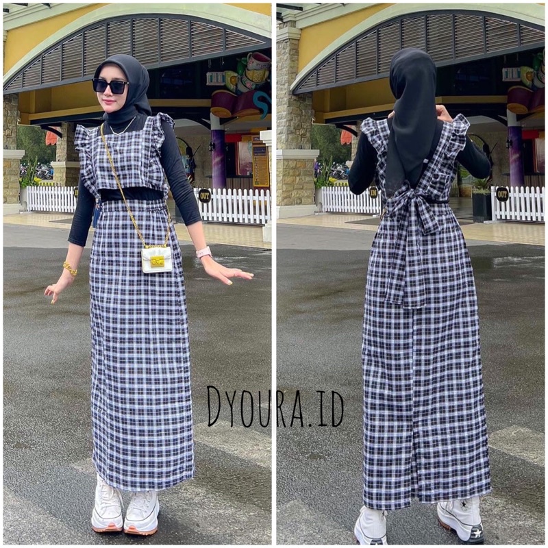 One set vest / setelan wanita / one set reina span/ manset /  overall kriwil / overall pita /overall belakang pita by DYOURA