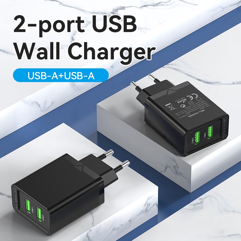 ( Bisa Cod ) Vention Adaptor Charger 18W USB Quick Charge 3.0 USB-A Fast Charge FBA