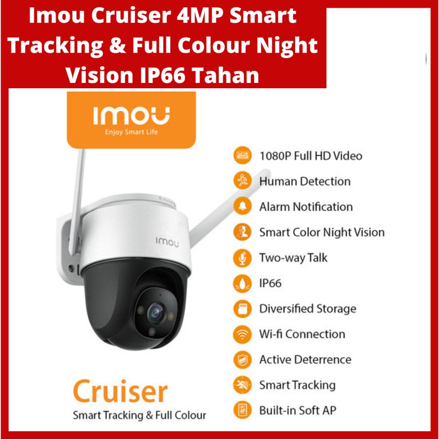 IMOU CRUISER 4MP IPC-S42FP-D H265 Color Night Vision Two-Way Talk IP66