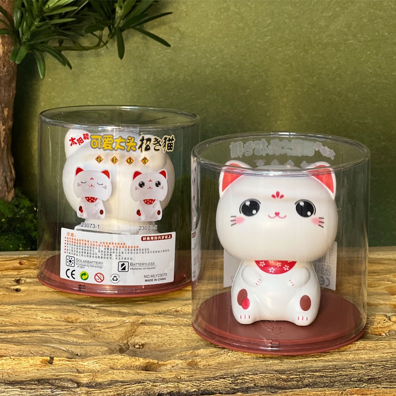 Kucing Hoki Pajangan Mobil Maneki Neko Cute Cat Pajangan Dashboard Solar Hoki