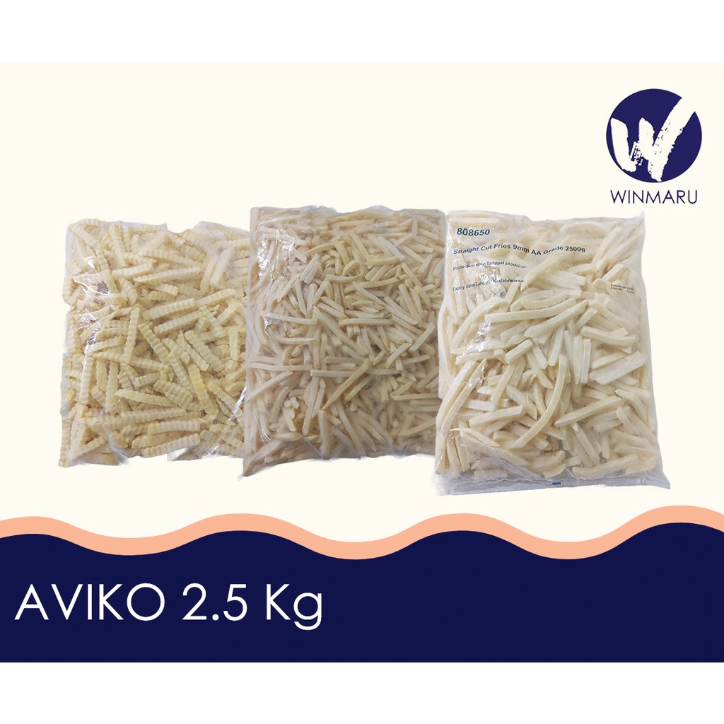 

Aviko Kentang Goreng Polos Straight Cut Shoestring Crinkle Cut 2.5 kg