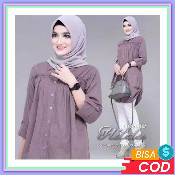 Baju Dress Wanita Modern Model Terbaru Motif Batik Lengan Pendek Selutut Party Natal Seragaman Karya