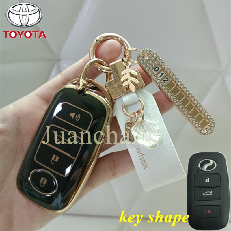 Casing Kunci Remote Mobil Bahan TPU Untuk Toyota Grand Avanza Ativa New Alza Veloz 2021 / All New Rush 2018 2019 Agya 2021 karet Daihatsu 2019