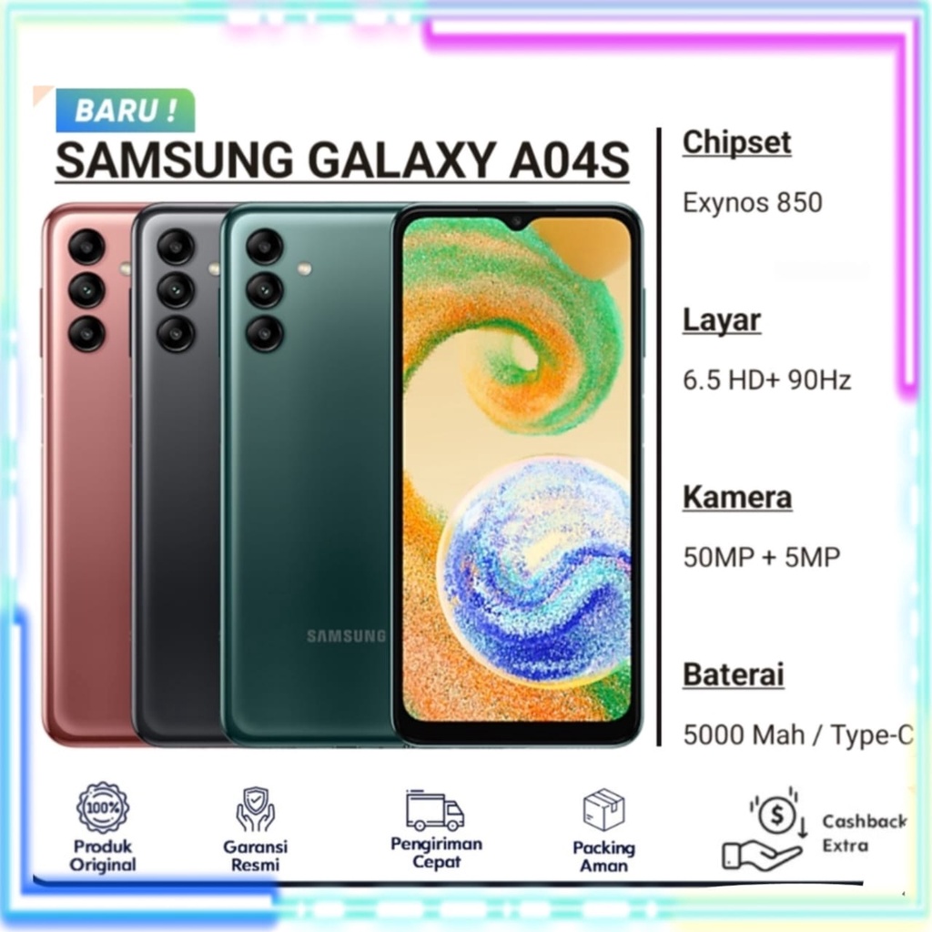 SAMSUNG GALAXY A04s 4/64 &amp; SAMSUNG A04 4/64 NEW GARANSI RESMI SAMSUNG