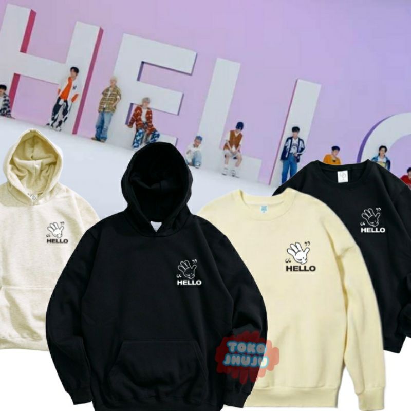 Sweater Hoodie Kpop Asahi HELLO Logo