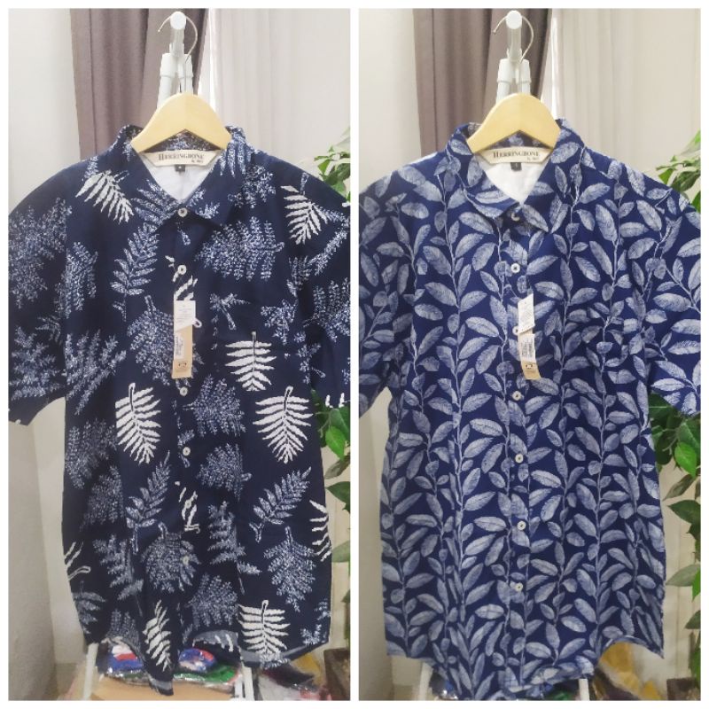 HERRINGBONE by H&R Original Kemeja Batik New Arrival Dewasa/Remaja Anak Laki-Laki Size 12 Tahun, 14 