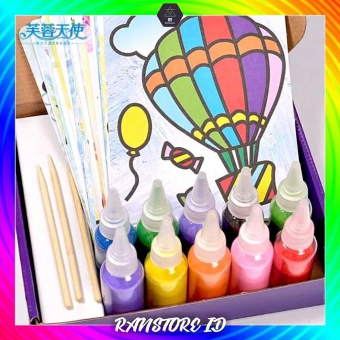 

Mainan Edukatif Painting Alat Lukis Mewarnai Gambar Pasir Warna Anak