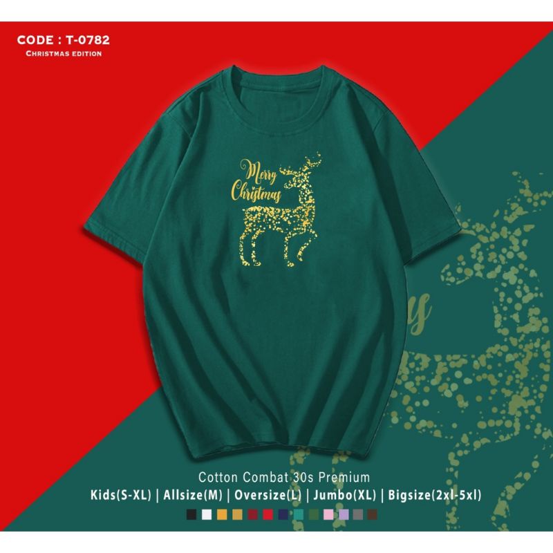 KAOS NATAL RUSA CHRISTMAS/KAOS KATUN EDISI NATAL DEER RUSA