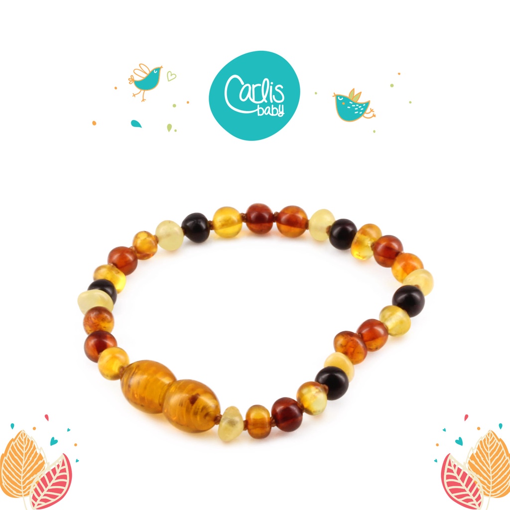 Kalung dan Gelang Amber Tumbuh Gigi Bayi XB43M By Carlis Baby