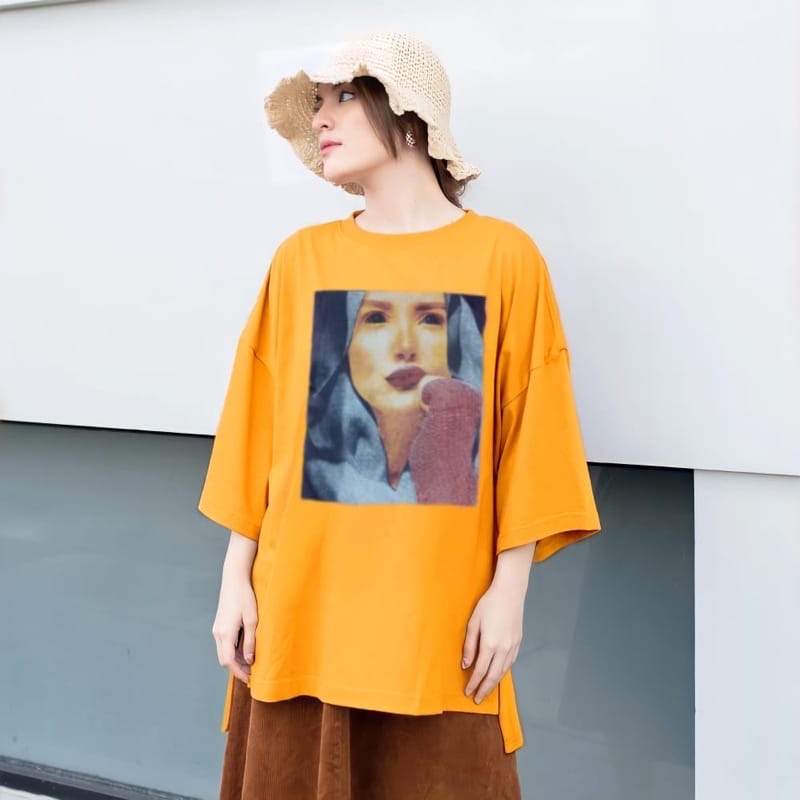 JF Kaos Oversize Penguin Wanita LD 130