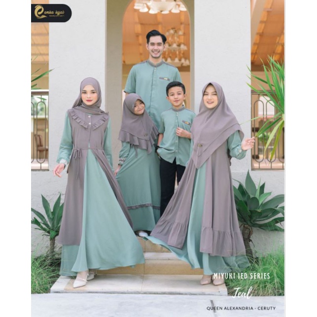 Moslem Ori Couple Family Set Sarimbit Miyuki Ied Series By Emka Hijab (Open PO Ready Maret 2023)