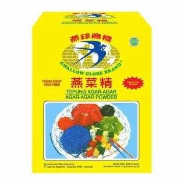 

[COD] Agar agar swallow globe plain putih 12 x 7g( 1 box isi 12 sachet ) [COD]