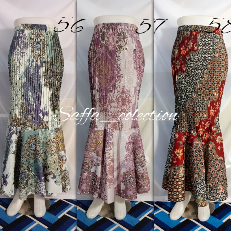 rok duyung plisket batik / rok duyung kondangan