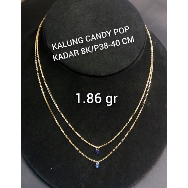 KALUNG CANDY POP AYU MATA BIRU KADAR 375 8K