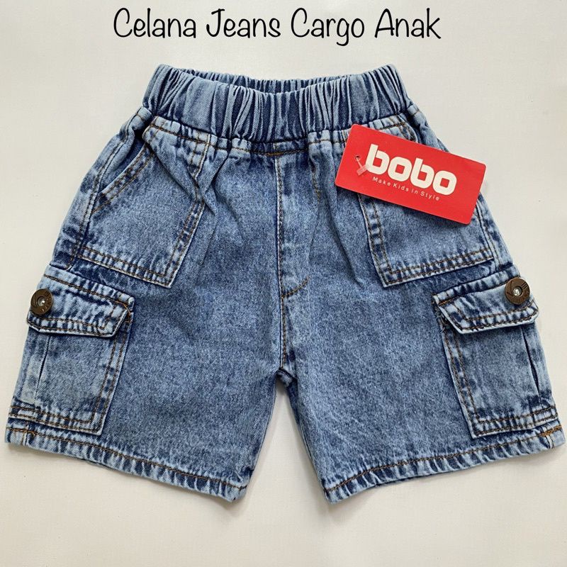 CELANA JEANS CARGO ANAK 2 - 6 TAHUN