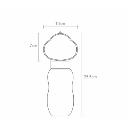 Pet Feeder 2in1 Portable Pet Travel Water Bottle Botol Minum/Makan Anjing Kucing ukuran BESAR