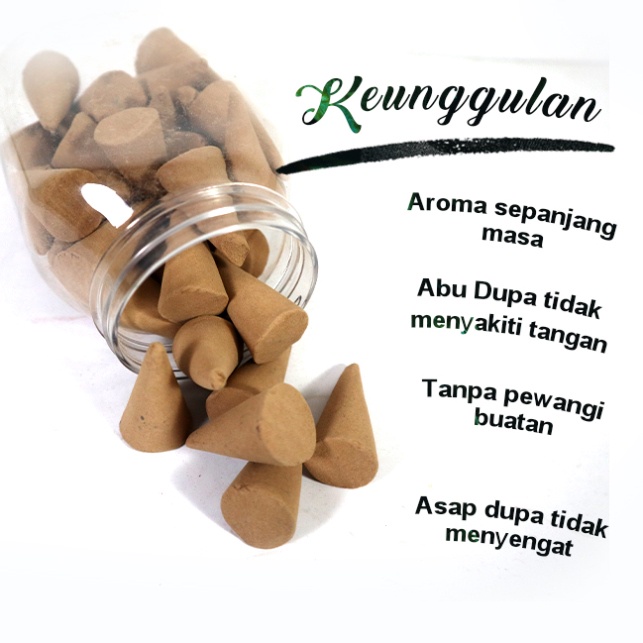 Dupa Hio Buhur Kerucut Cone Cendana Premium Sukhavati 130gr 40pcs