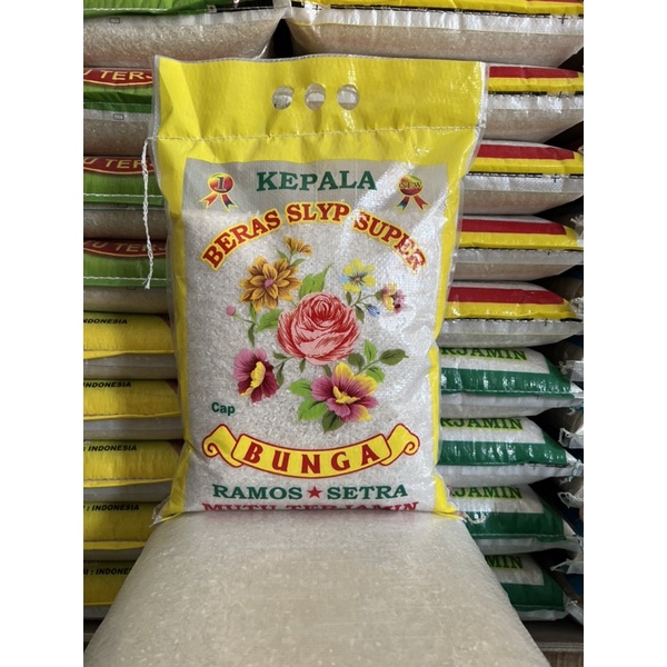 

BERAS CAP BUNGA SUPER ( kualitas premium ) 5 kg