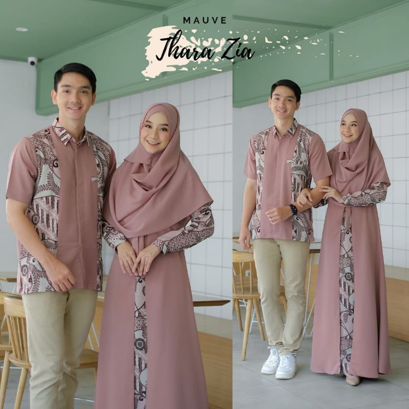 Jual BAJU BATIK COUPLE MUSLIM GAMIS BATIK COUPLE KELUARGA [ THAR4 ZI4