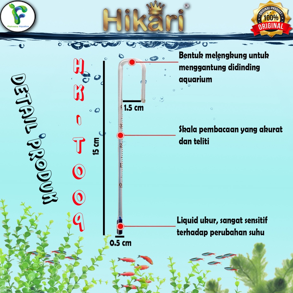 Hikari HK-T009 Thermometer suhu air aquarium