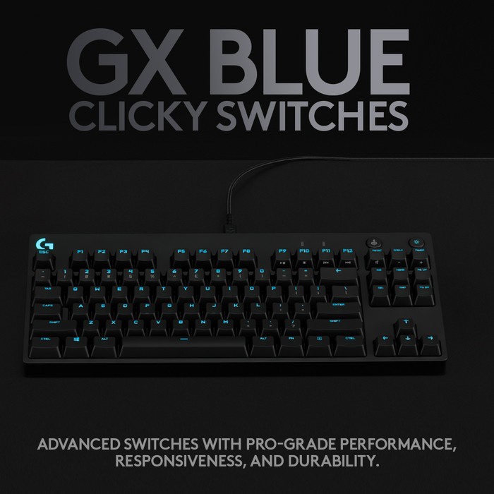 Logitech G Pro Clicky Keyboard Gaming Mechanical TKL RGB