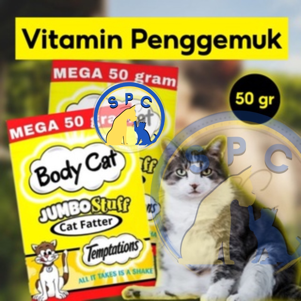 BODYCAT Multivitamin Penggemuk kucing body fat 50gr TEMPTATIONS